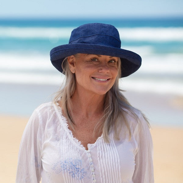 Chambray - 100% Cotton - Standard Brim - The Noosa Hat