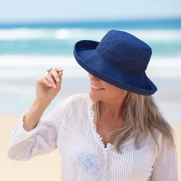 Chambray - 100% Cotton - Standard Brim - The Noosa Hat