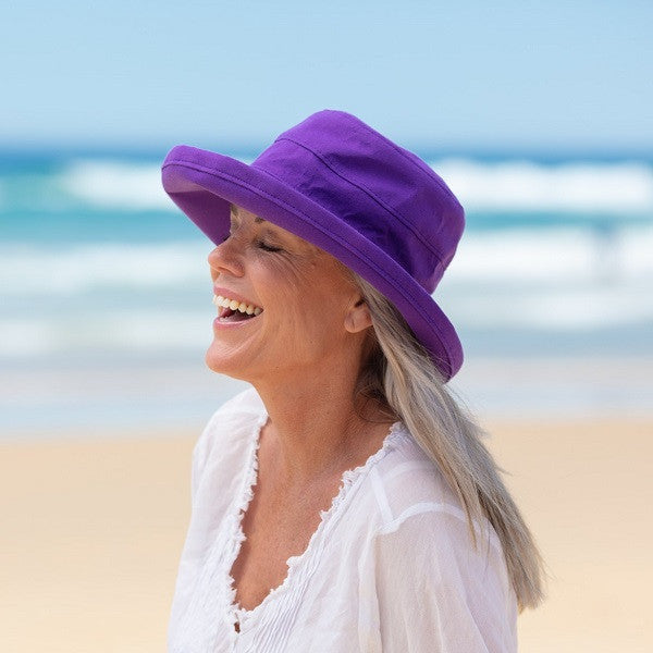 Purple Cotton - Standard Brim - The Noosa Hat