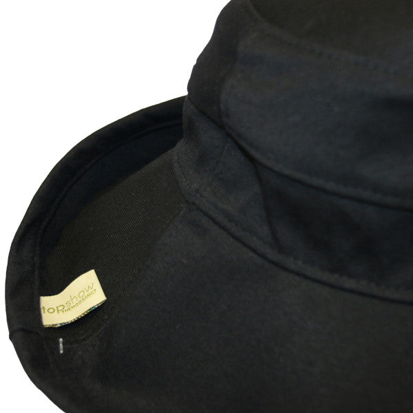 Black Cotton - Wide Brim - The Noosa Hat