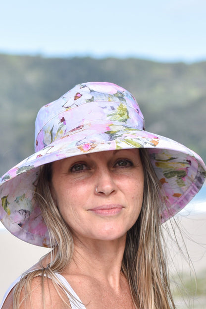 Camilla Cicoria Art - 'Romantic Charm' - Noosa Hat - Standard brim