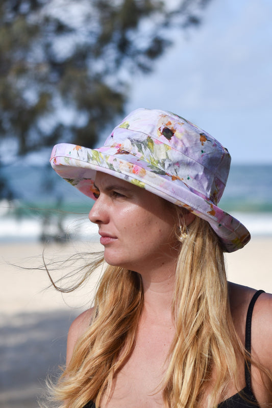 Camilla Cicoria Art - 'Romantic Charm' - Noosa Hat - Standard brim