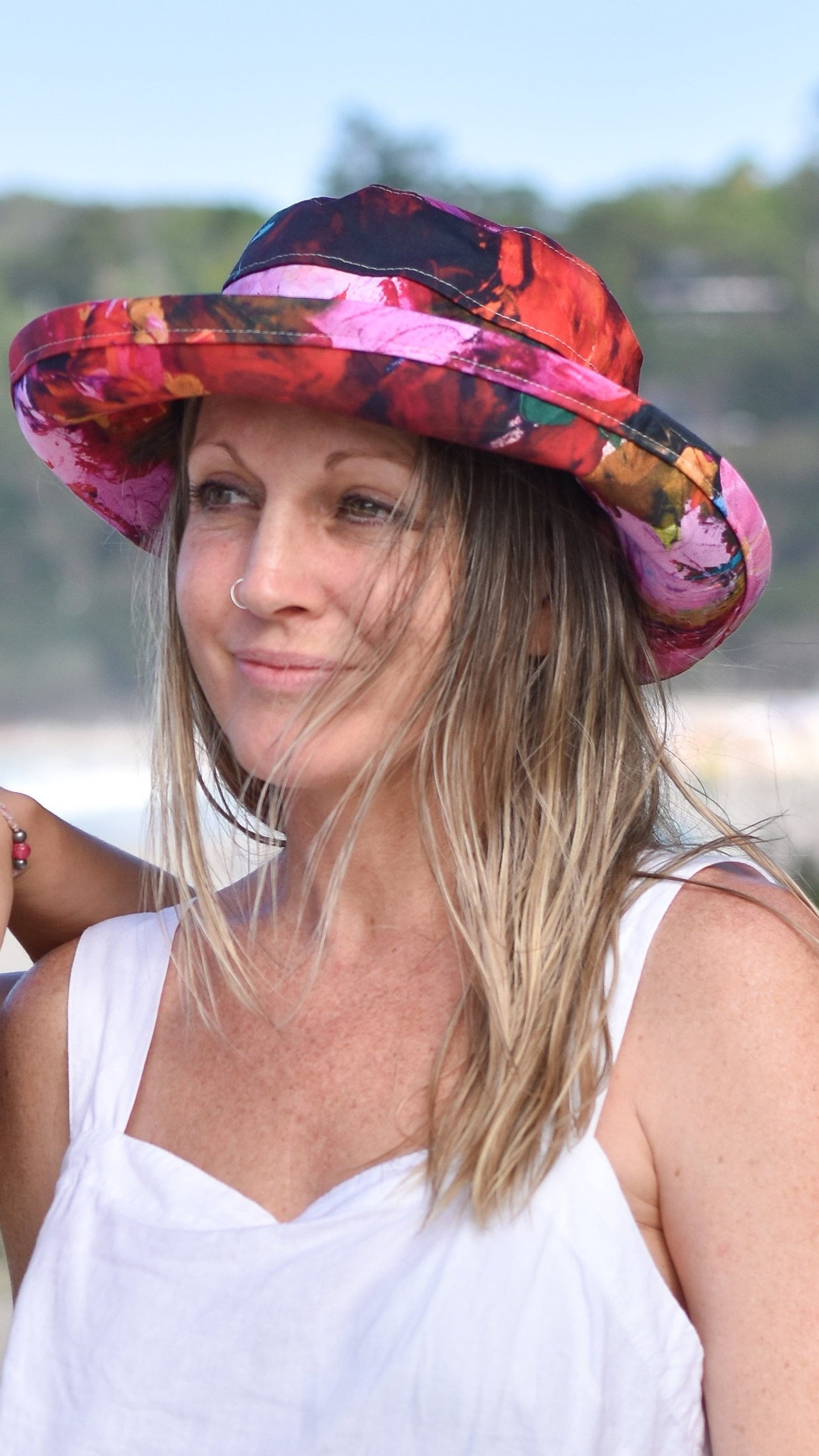 Camilla Cicoria Art - 'Passionate Devotion' - Noosa Hat - Standard brim