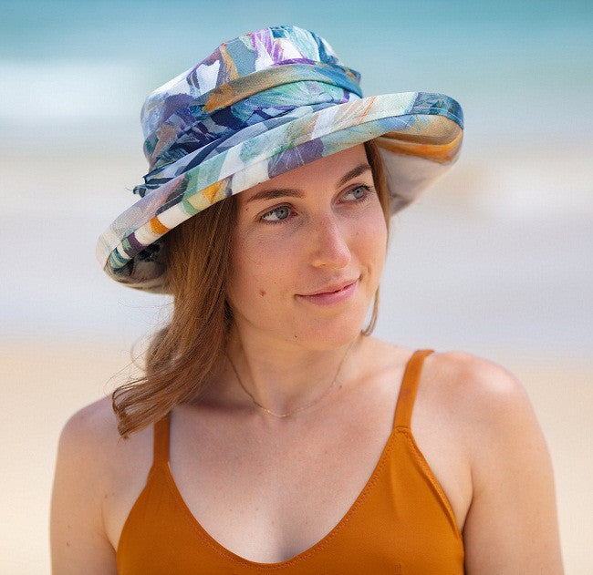 Bronwyn Barton Art - 'Finding Peace' - Noosa Hat - Standard Brim