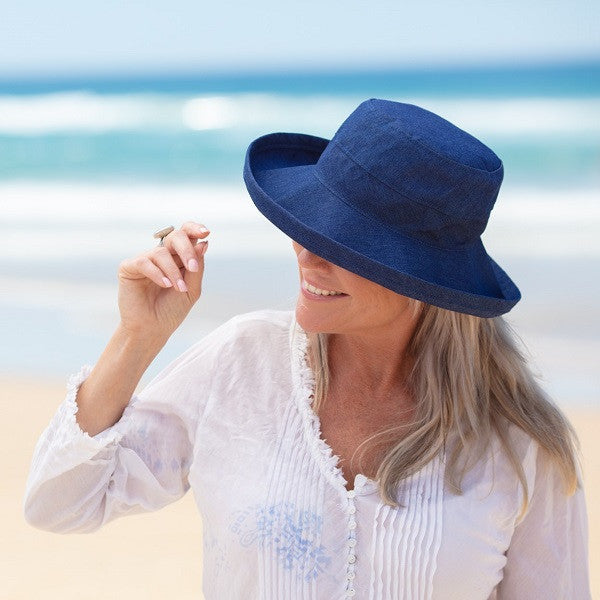 Chambray - 100% Cotton - Standard Brim -   The Noosa Hat