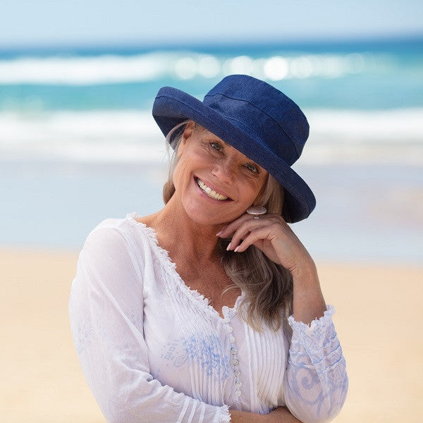 Chambray - 100% Cotton - Standard Brim -   The Noosa Hat