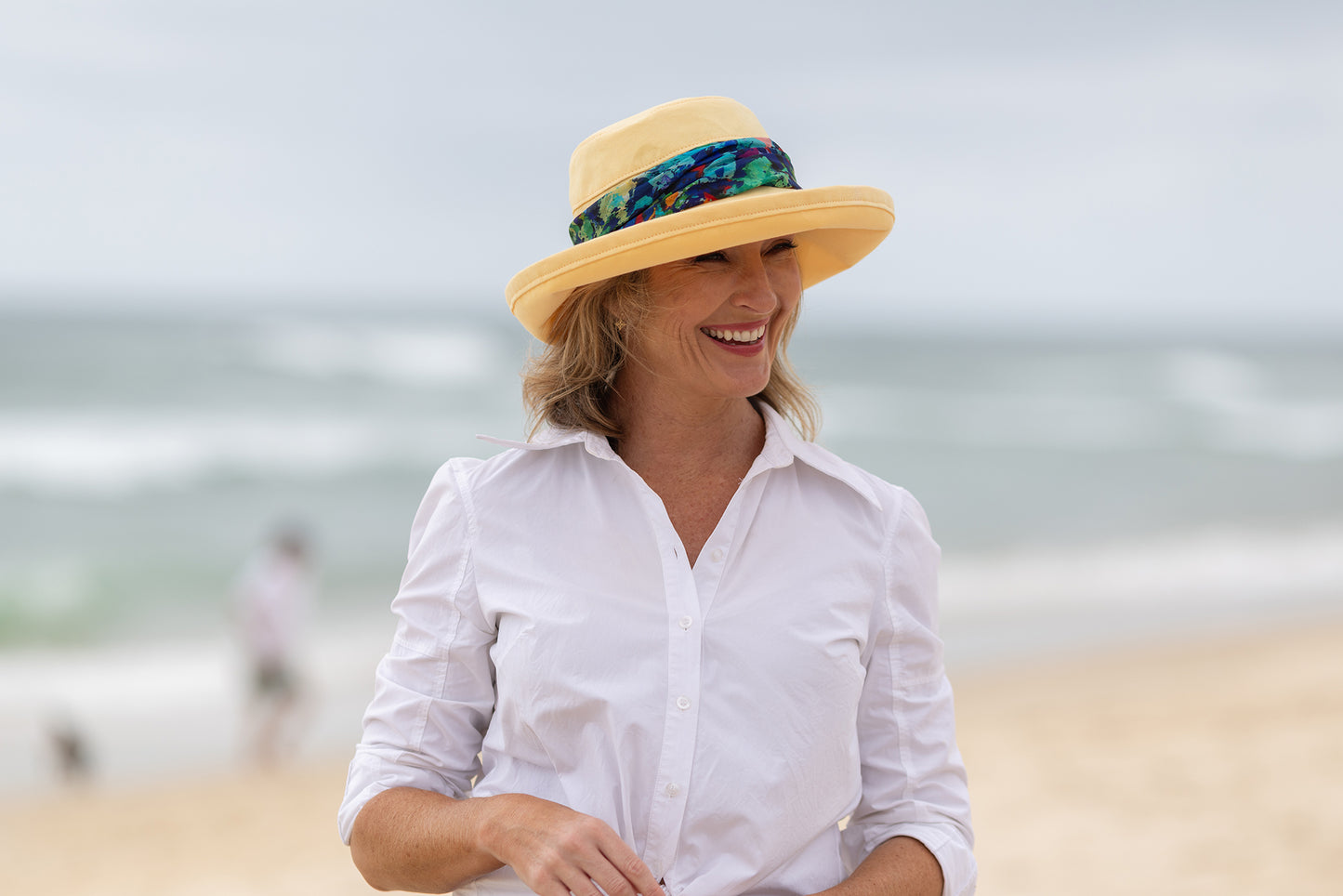 Yellow Cotton Knit - Wide Brim - The Noosa Hat
