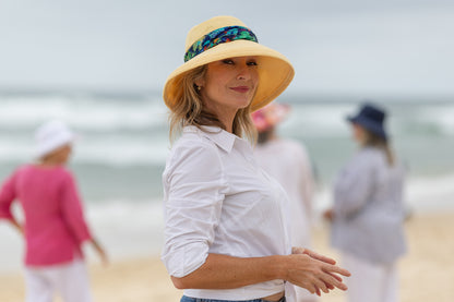 Yellow Cotton Knit - Wide Brim - The Noosa Hat