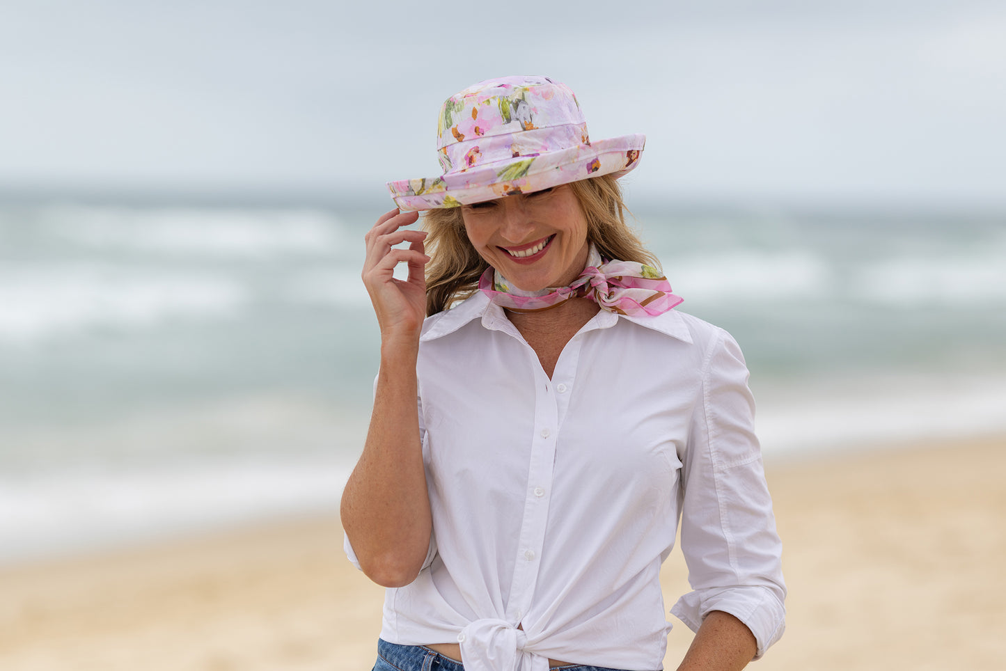 Camilla Cicoria Art - 'Romantic Charm' - Noosa Hat - Standard brim