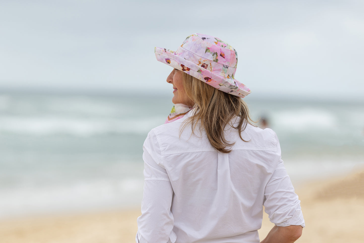 Camilla Cicoria Art - 'Romantic Charm' - Noosa Hat - Standard brim