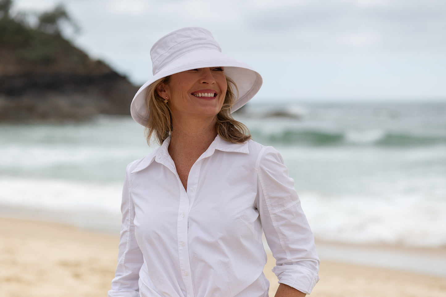 White - Wide Brim - The Noosa Hat Linen Collection