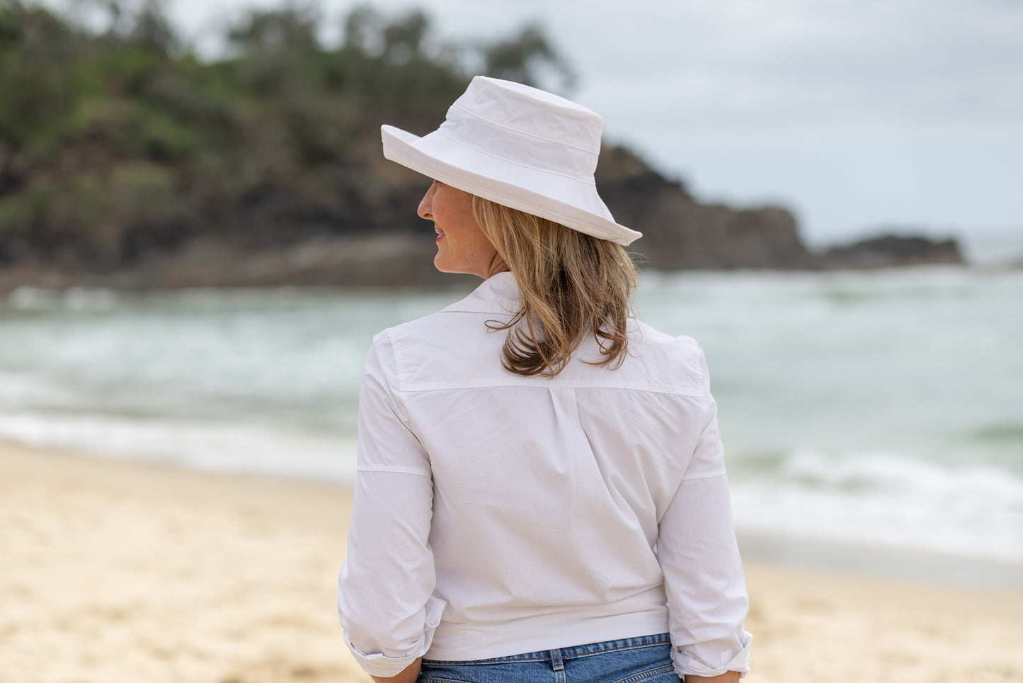 White - Wide Brim - The Noosa Hat Linen Collection