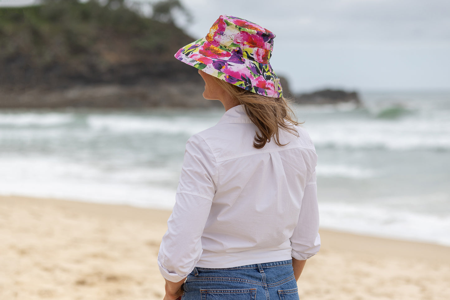 Summer Floral - Standard Brim - The Noosa Hat Linen Collection
