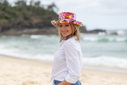 Summer Floral - Standard Brim - The Noosa Hat Linen Collection