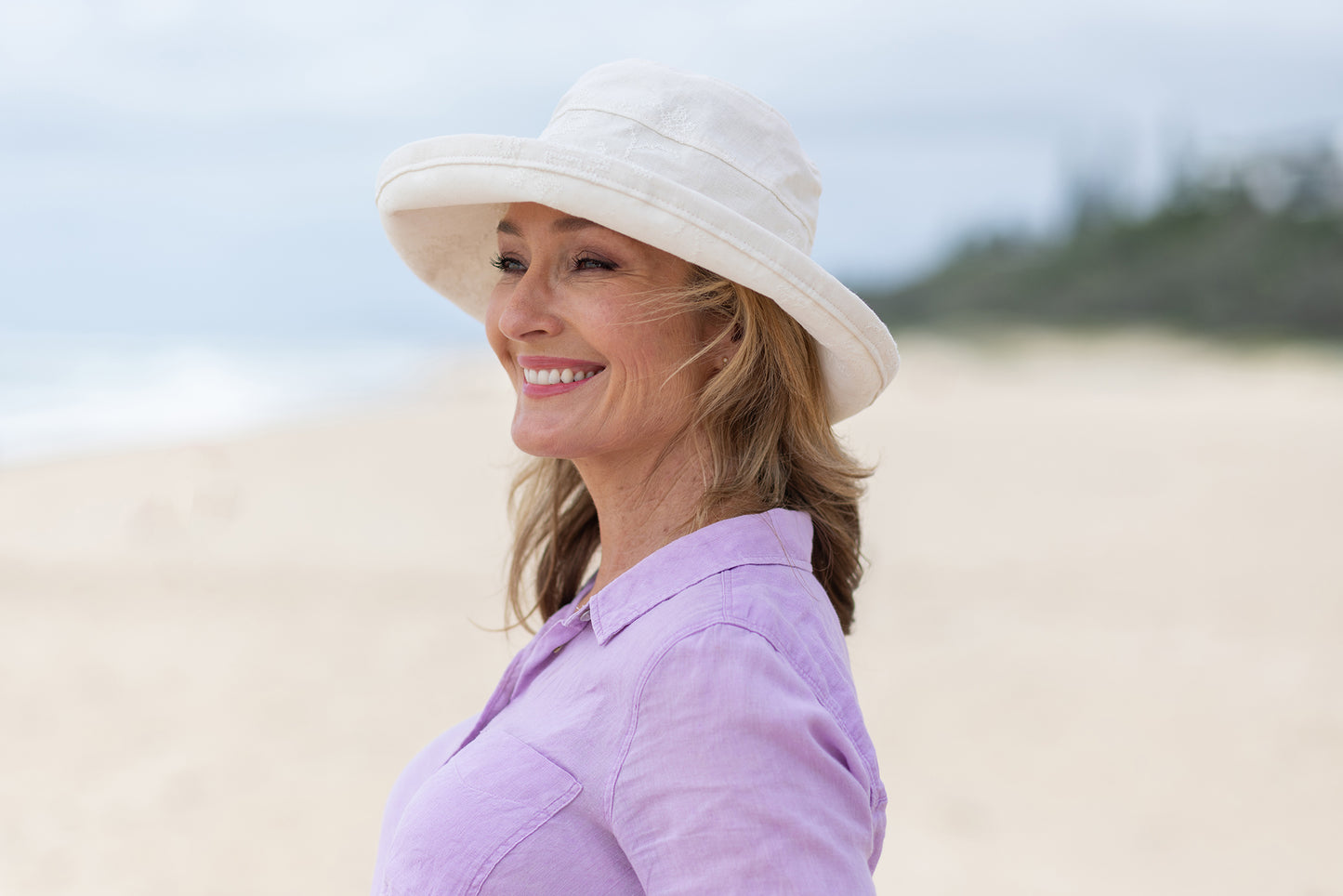 Natural  Woven Cotton - Wide Brim - The Noosa Hat